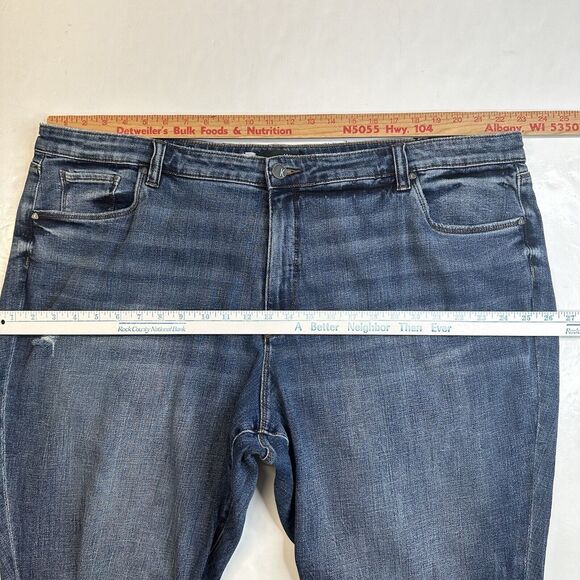 Kut From The Kloth Jeans Womens 24W Reese Ankle Straight Denim Blue Fray NEW - Picture 7 of 13